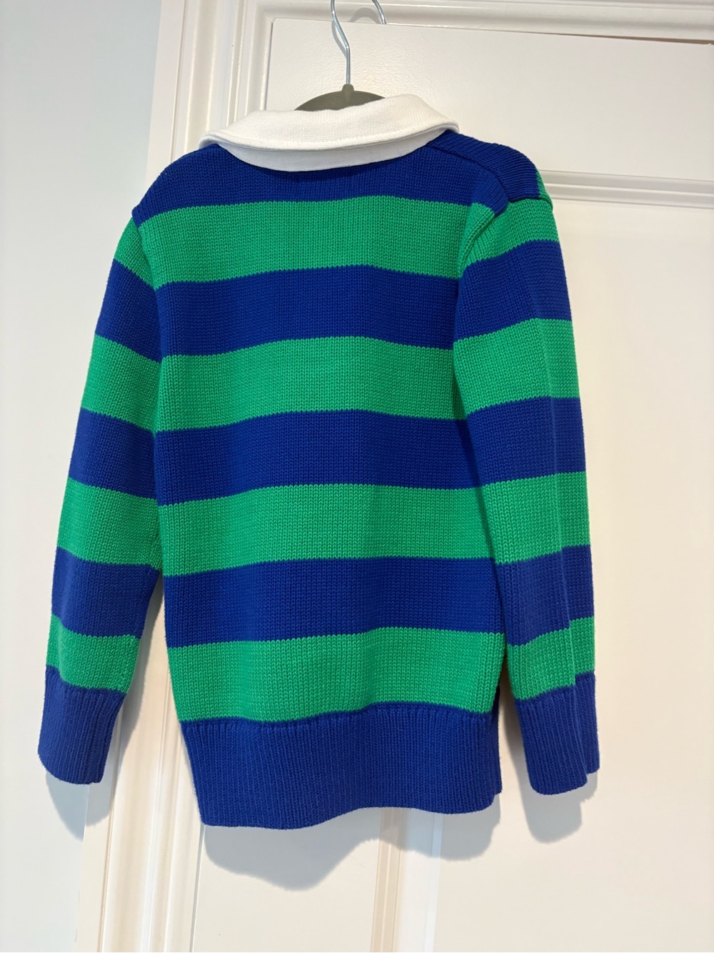 Polo by Ralph Lauren Green & Blue Striped Rugby Crewneck Sweater - Picture 2 of 3
